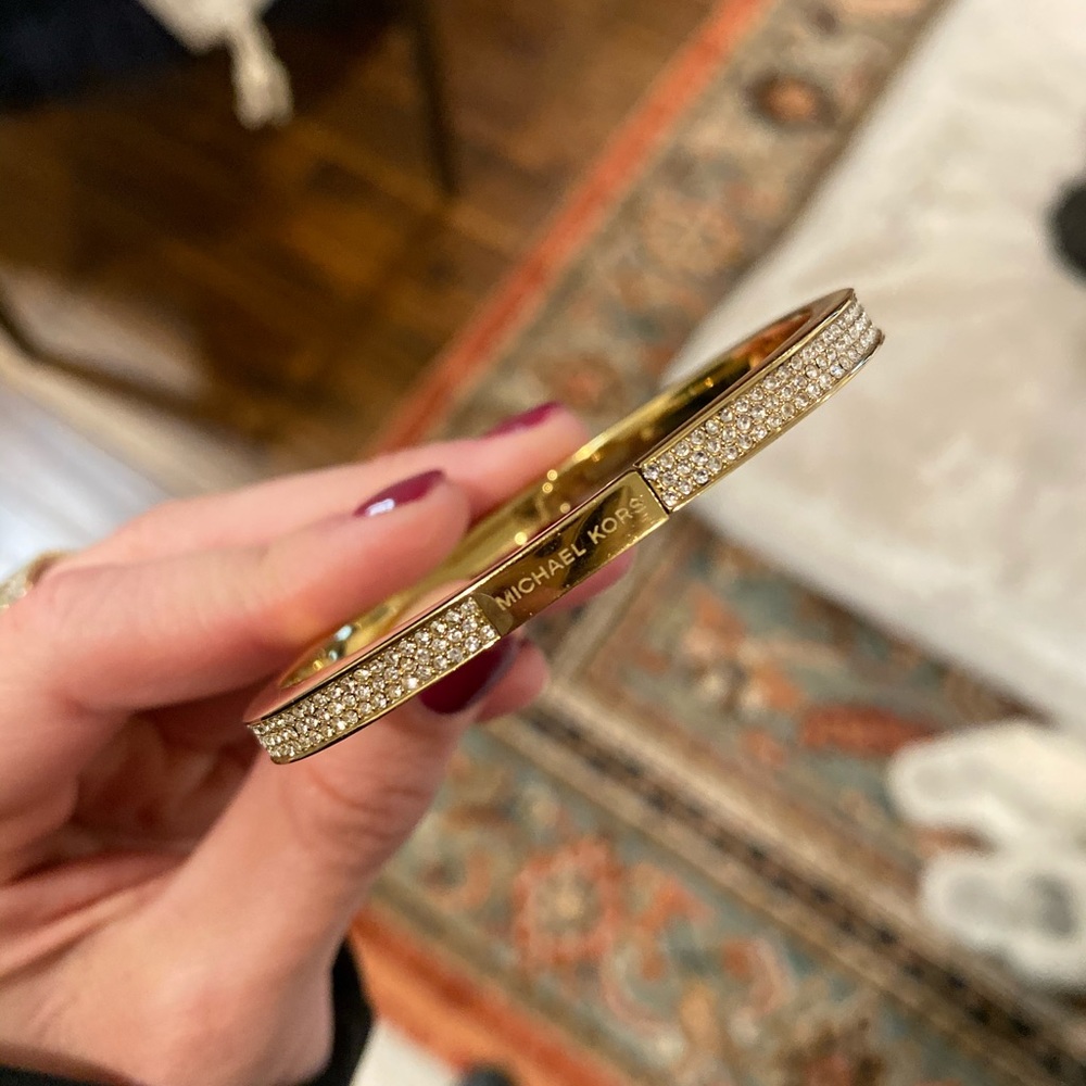Gold pave bracelet
